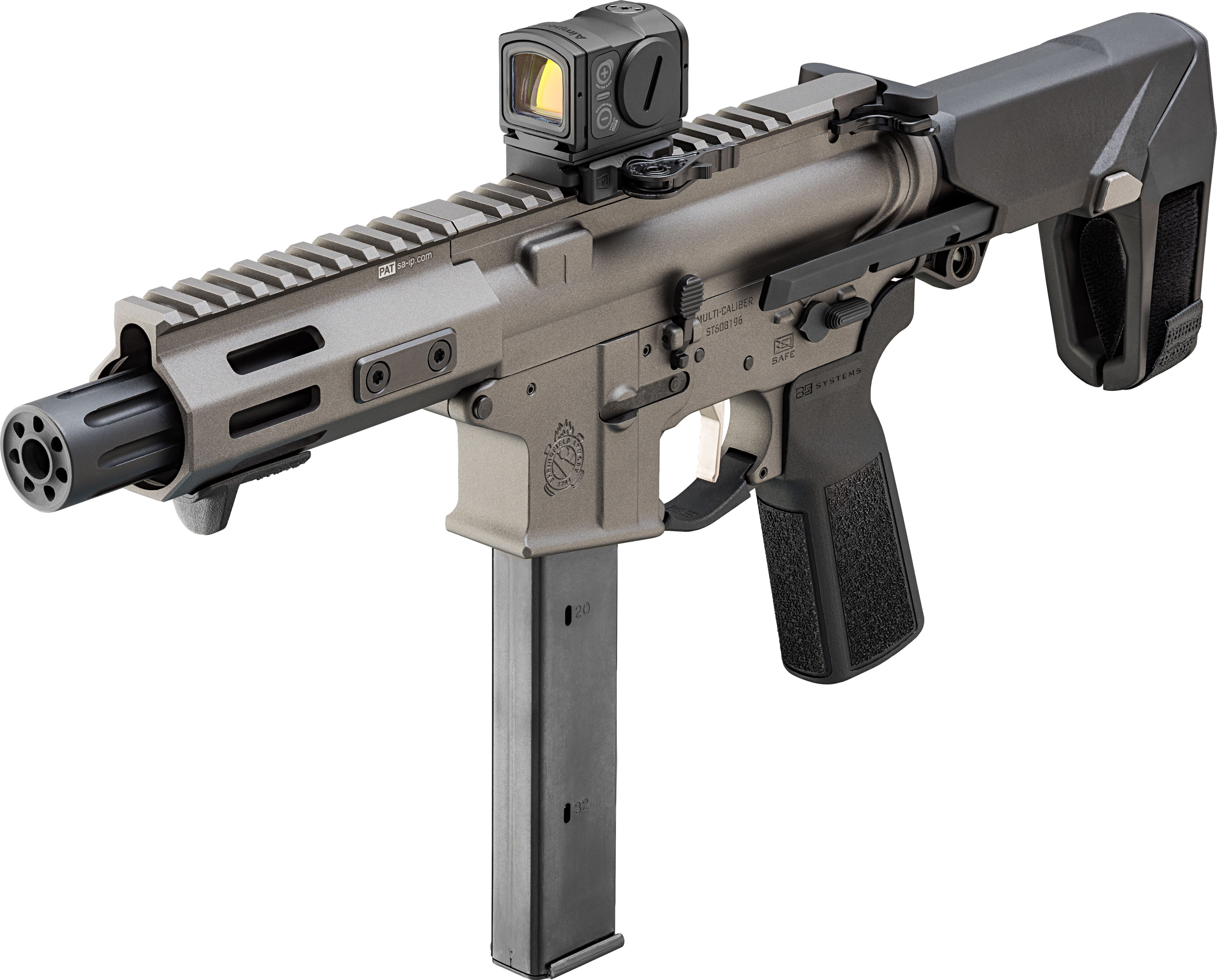 Springfield Armory SAINT Victor 9mm PDW with brace collapsed