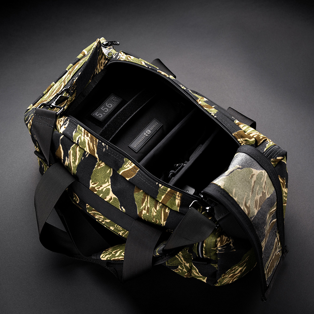 Interior of the Lynx Defense Pistol Range Bag showing the removable handgun and magazine inserts