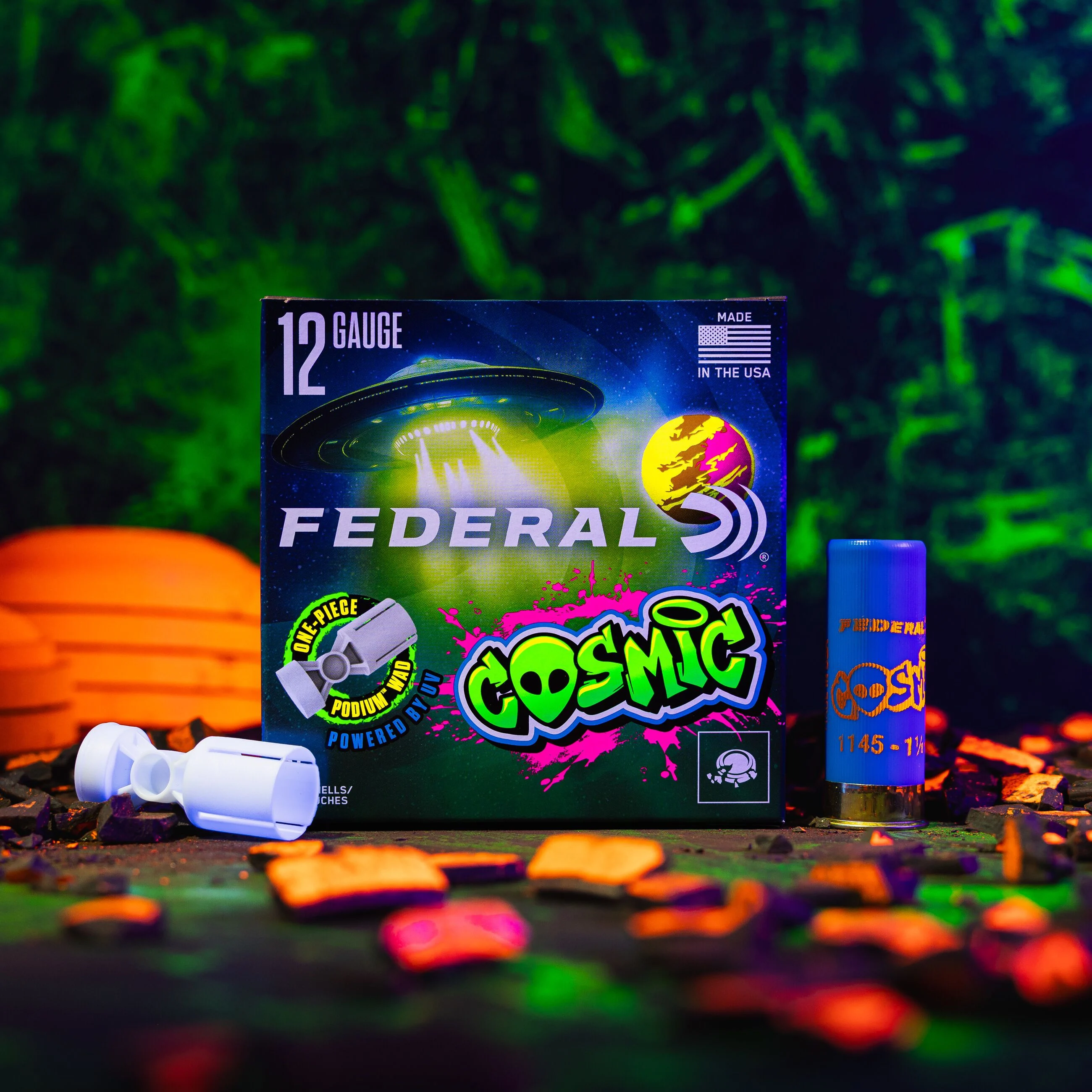 Federal Launches Cosmic Target Loads, UV Shotshells for Night Clay Shooting