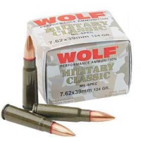 Wolf Military Classic Rifle Ammunition 7.62x39 124 gr FMJ 2330 fps 20/ct deal