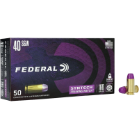 Federal Syntech Training Match 40 S&W Ammo 180 Grain Federal TSJ Total Synthetic Jacket (TSJ) Box of 50 deal
